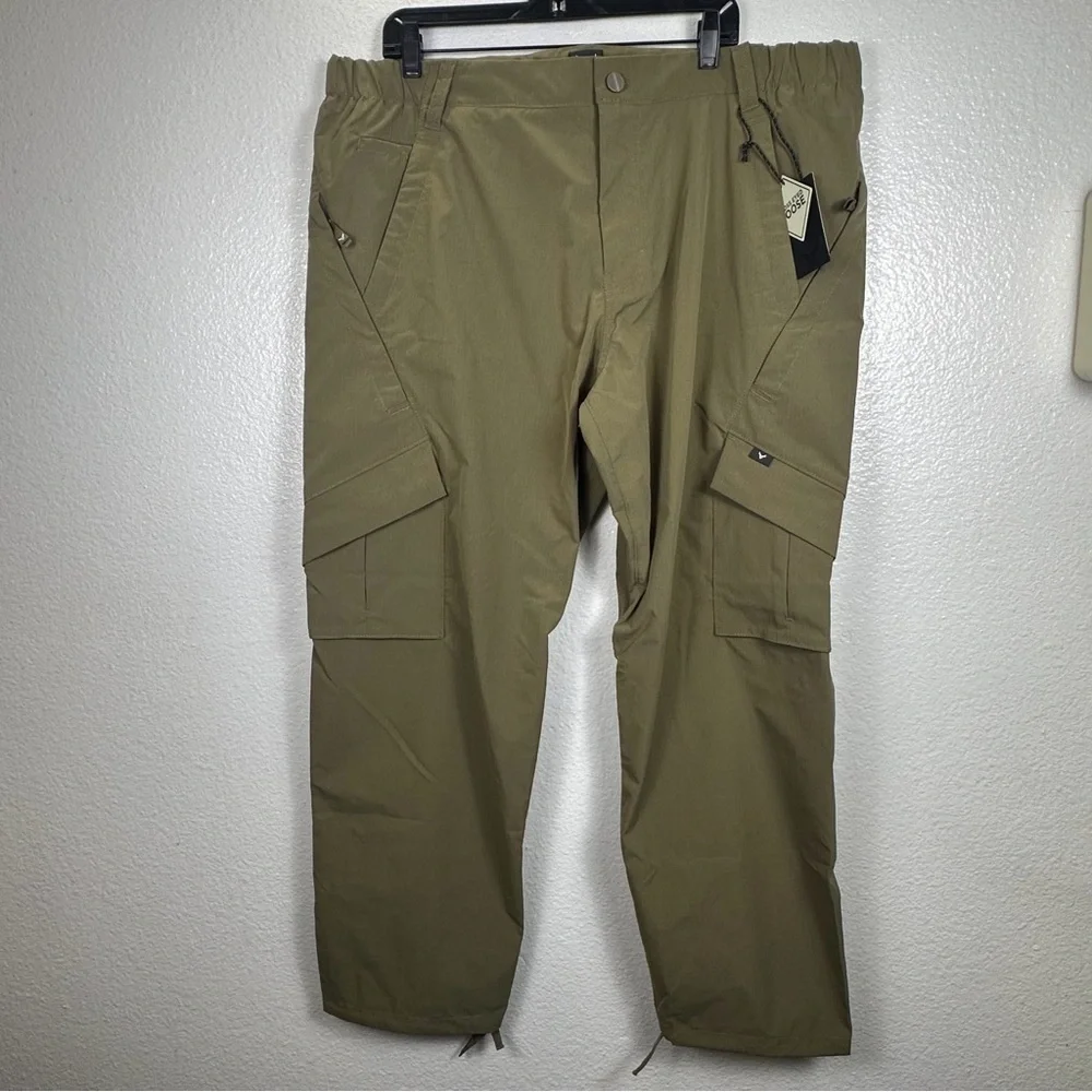 Cross Eyed Moose Men's Dusky Green Cargo Pants Polyester Size 42
